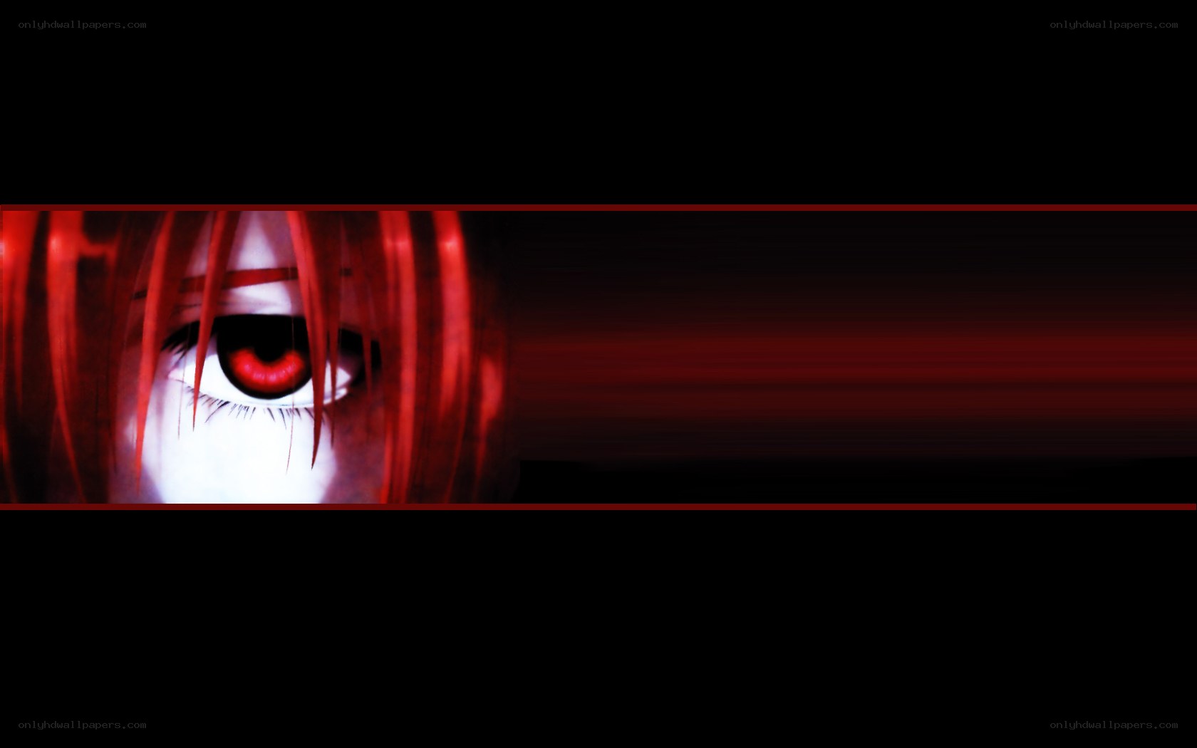 red-eyed anime character