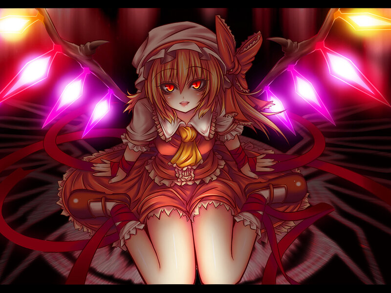 red-eyed girl with glowing wings