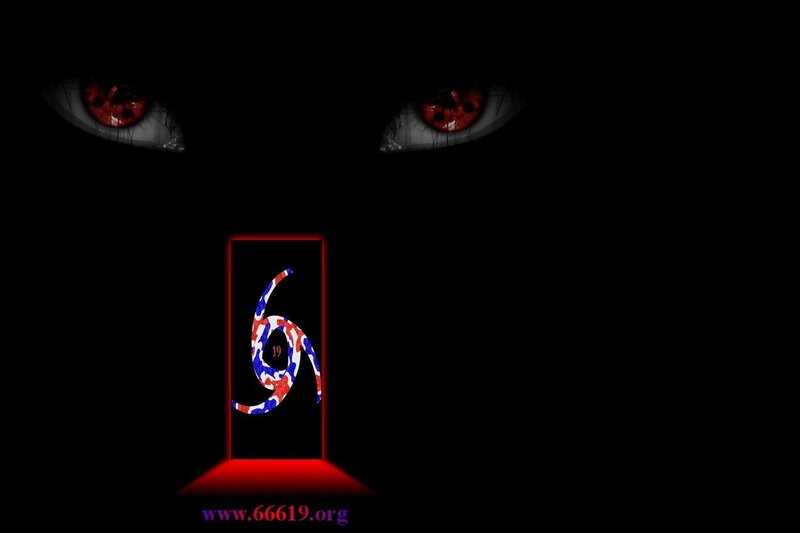Red Eyes and Swirling Symbol
