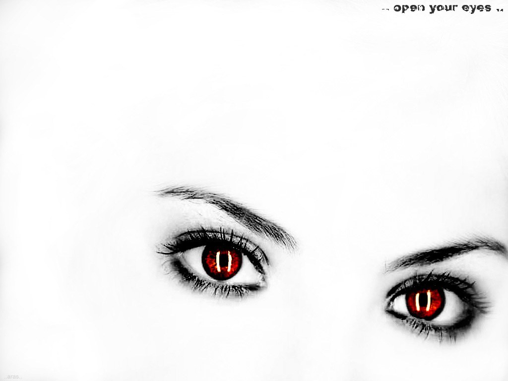 red eyes close-up