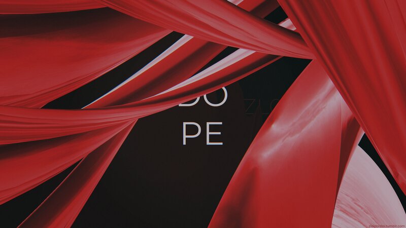 Red Fabric Drapes — Dramatic