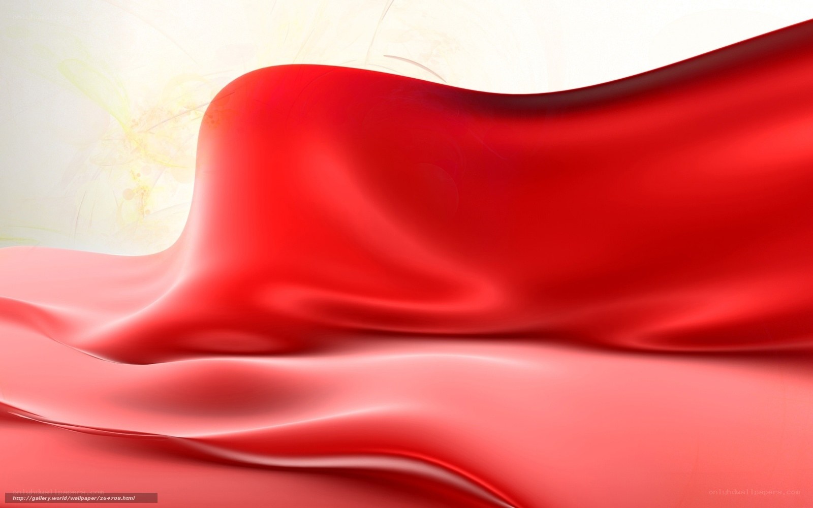 Red fabric flowing abstract