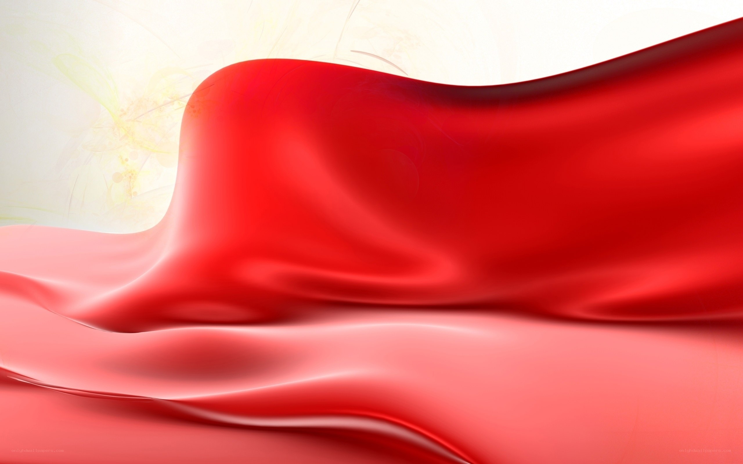 Red fabric flowing gracefully