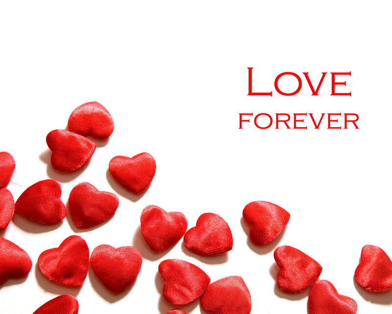 Red Fabric Hearts — Romantic