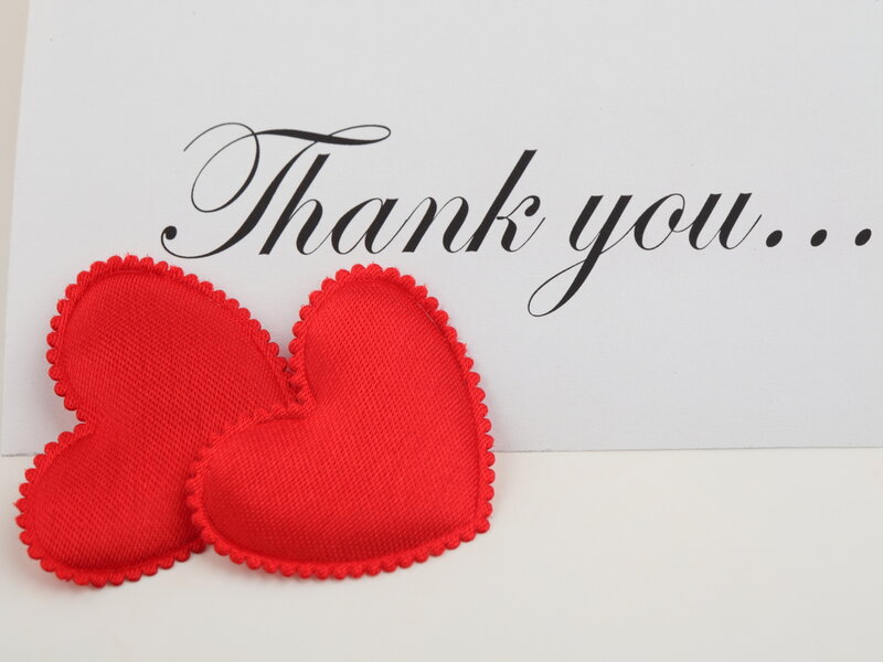 Red Fabric Hearts — White