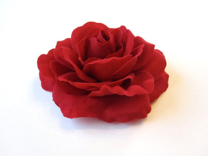 Red Fabric Rose