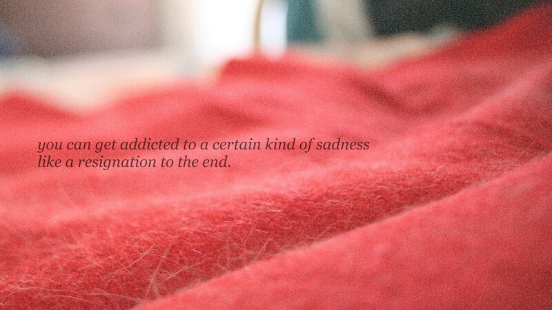 Red Fabric Texture — Melancholic, Photograph