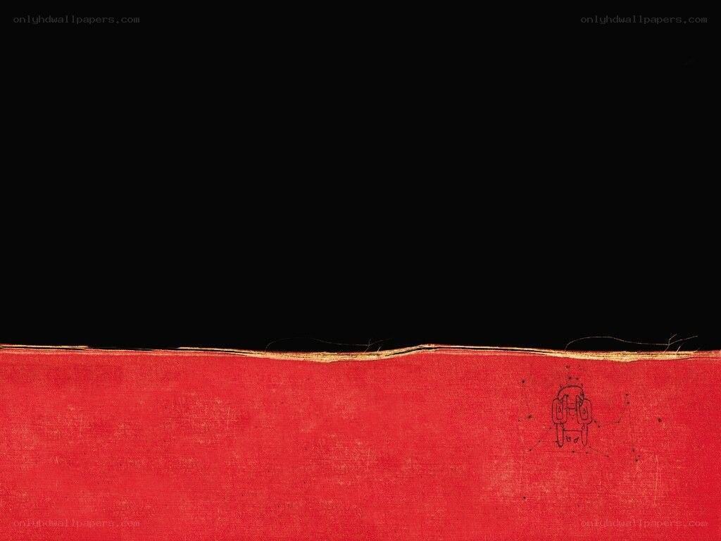 Red fabric with sketch