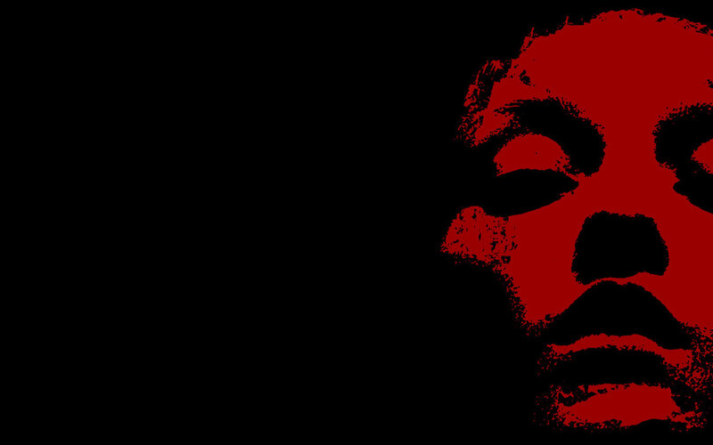red face silhouette