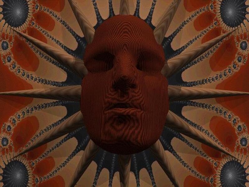 Red Face with Spikes