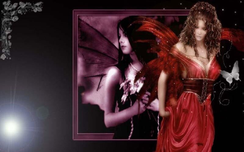 Red fairy fantasy art