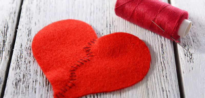 Red Felt Heart — Calm, Photograph