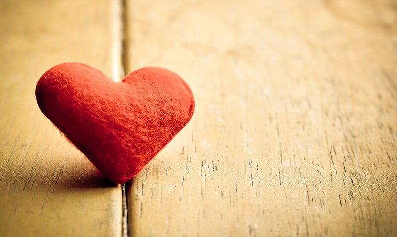 Red Felt Heart — Calm