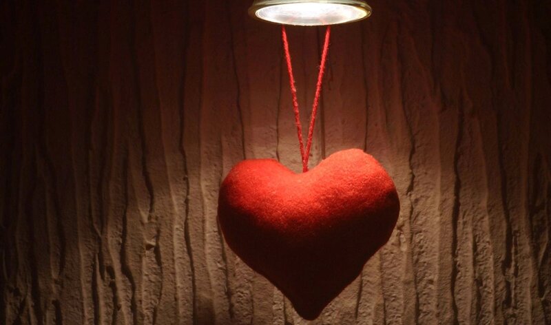 Red Felt Heart Hanging