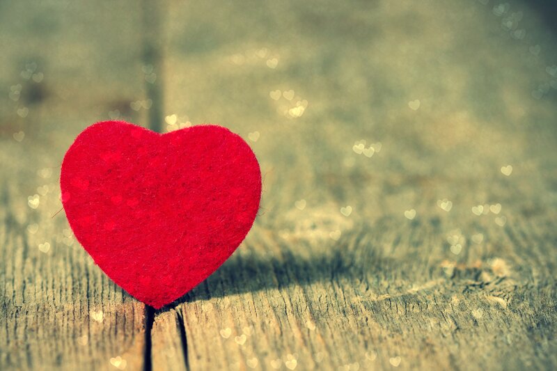 Red Felt Heart — Romantic