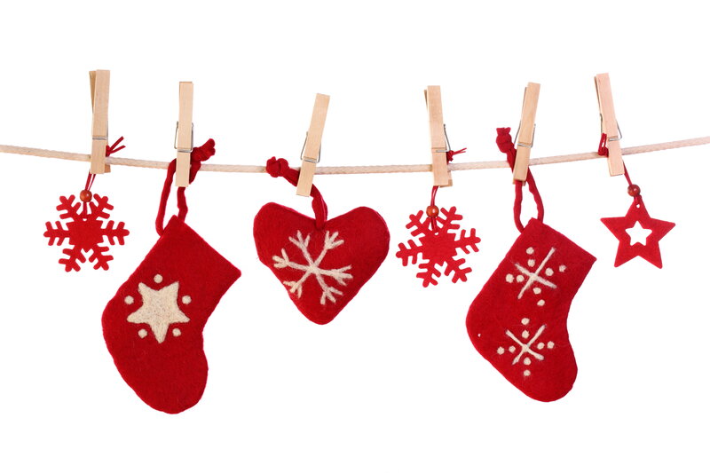 Red Felt Ornaments — Festive