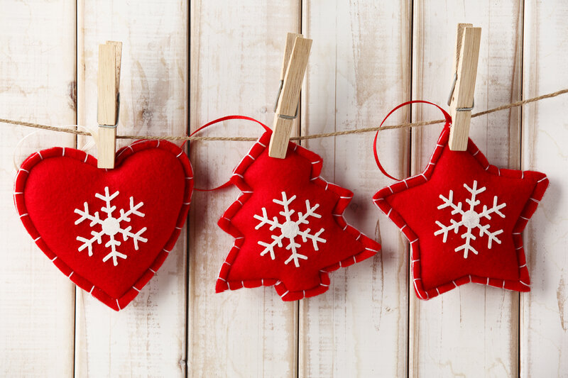 Red Felt Ornaments