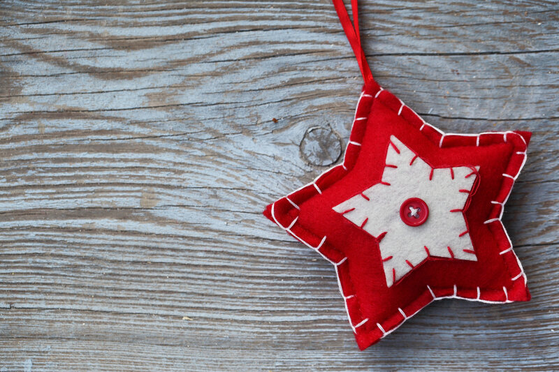 Red Felt Star Ornament