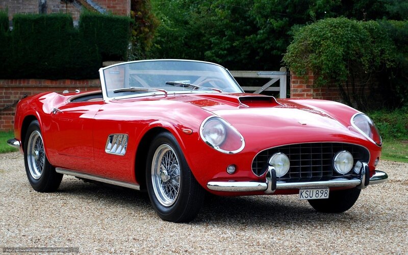 Red Ferrari 250 GT Spyder
