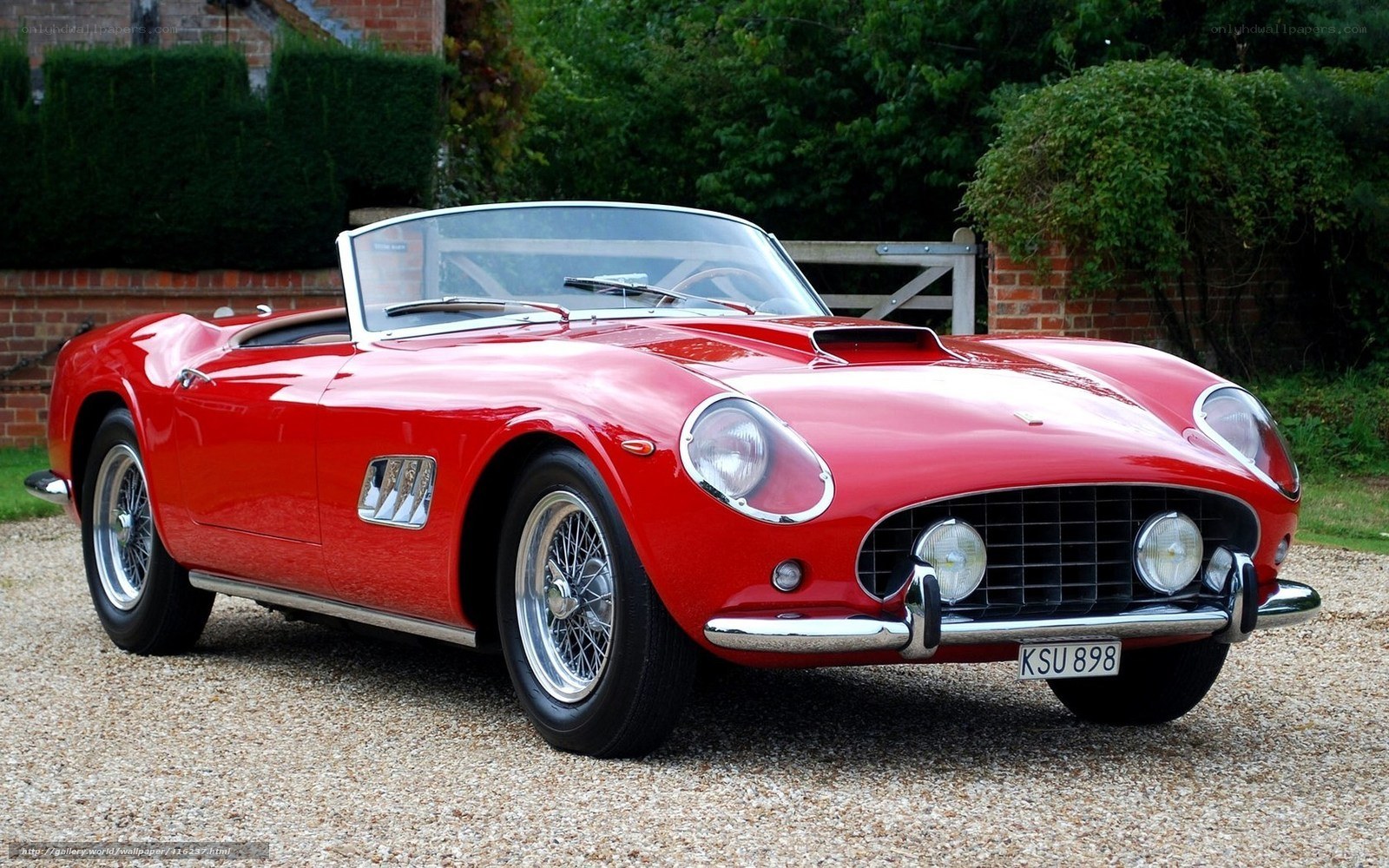 Red Ferrari 250 GT Spyder