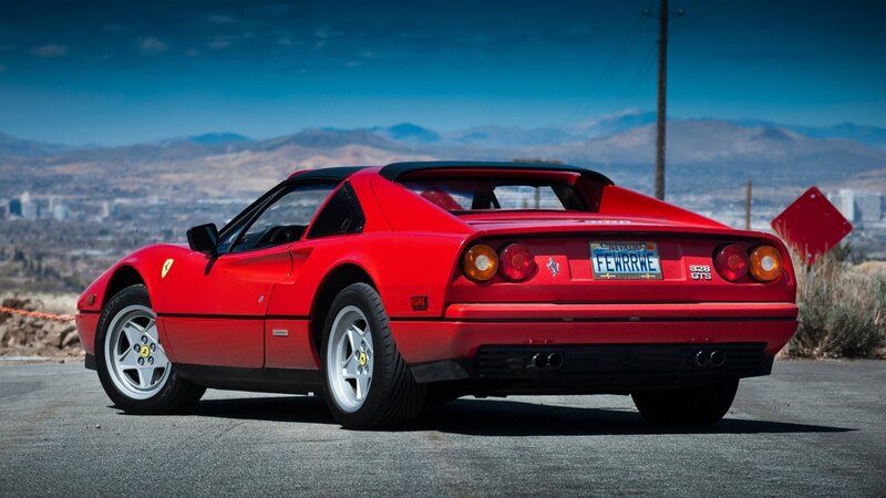 Red Ferrari 328 Gts — Dramatic