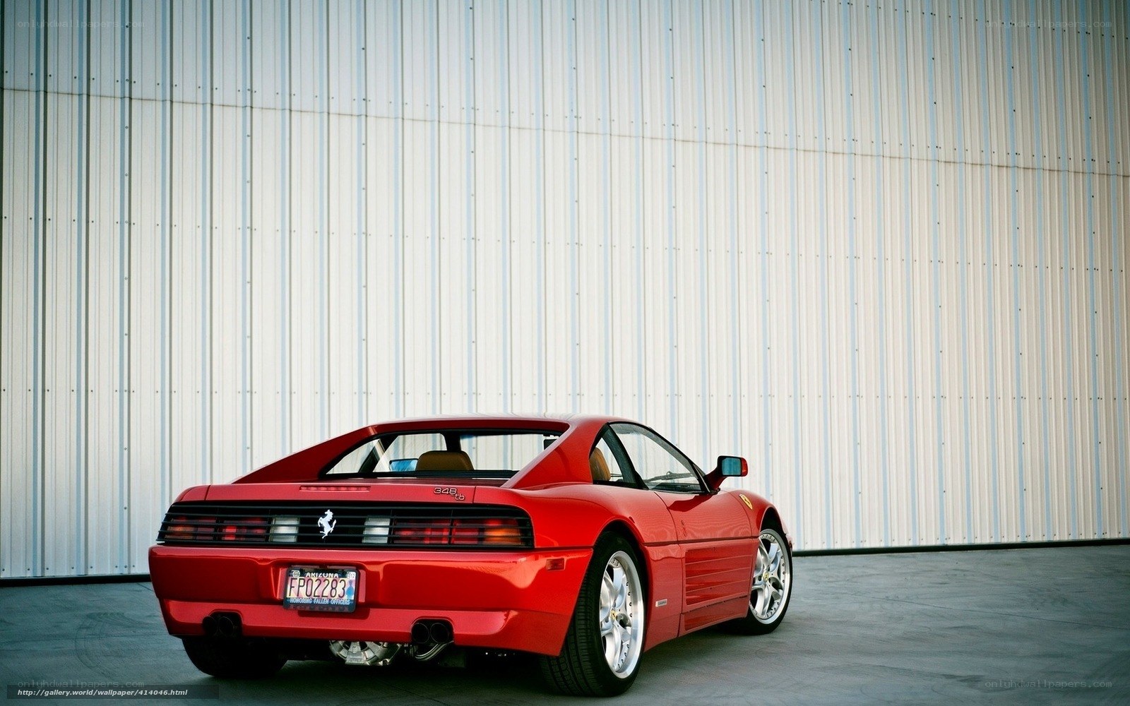 Red Ferrari 348tb sports car