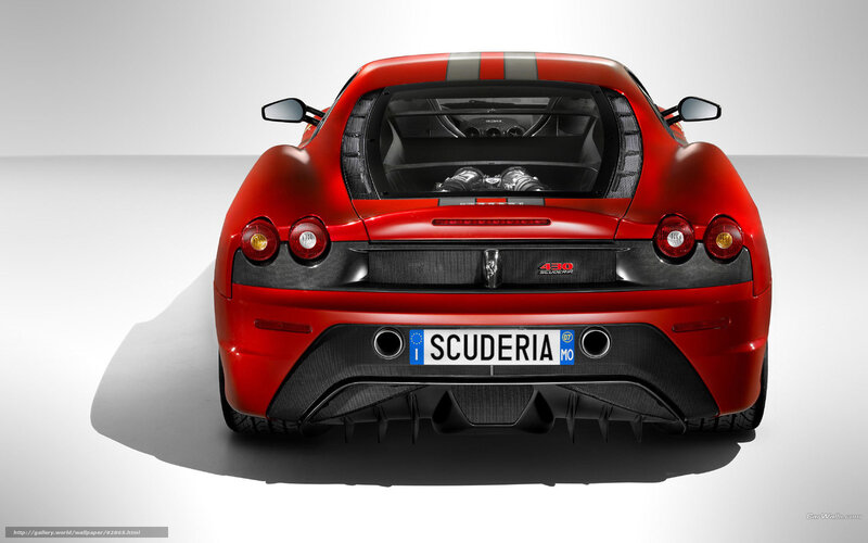 Red Ferrari 430 Scuderia rear view