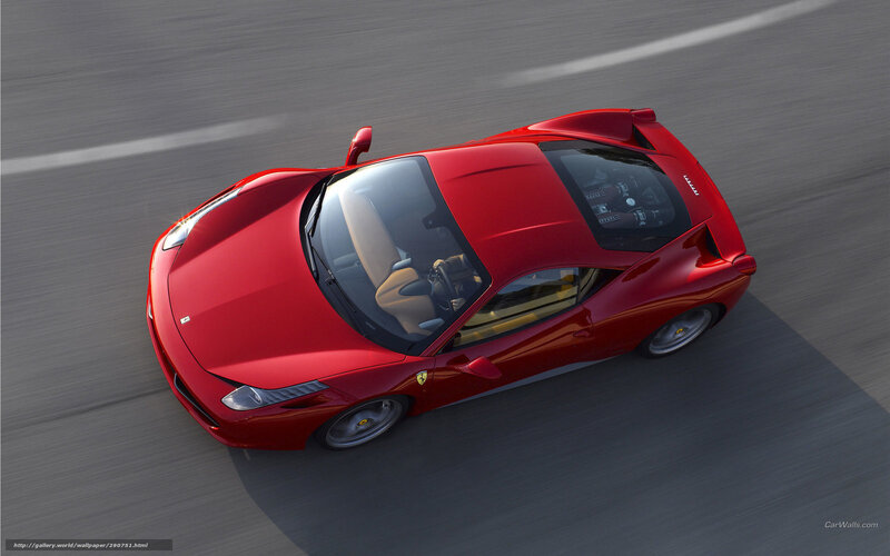 Red Ferrari 458 in motion