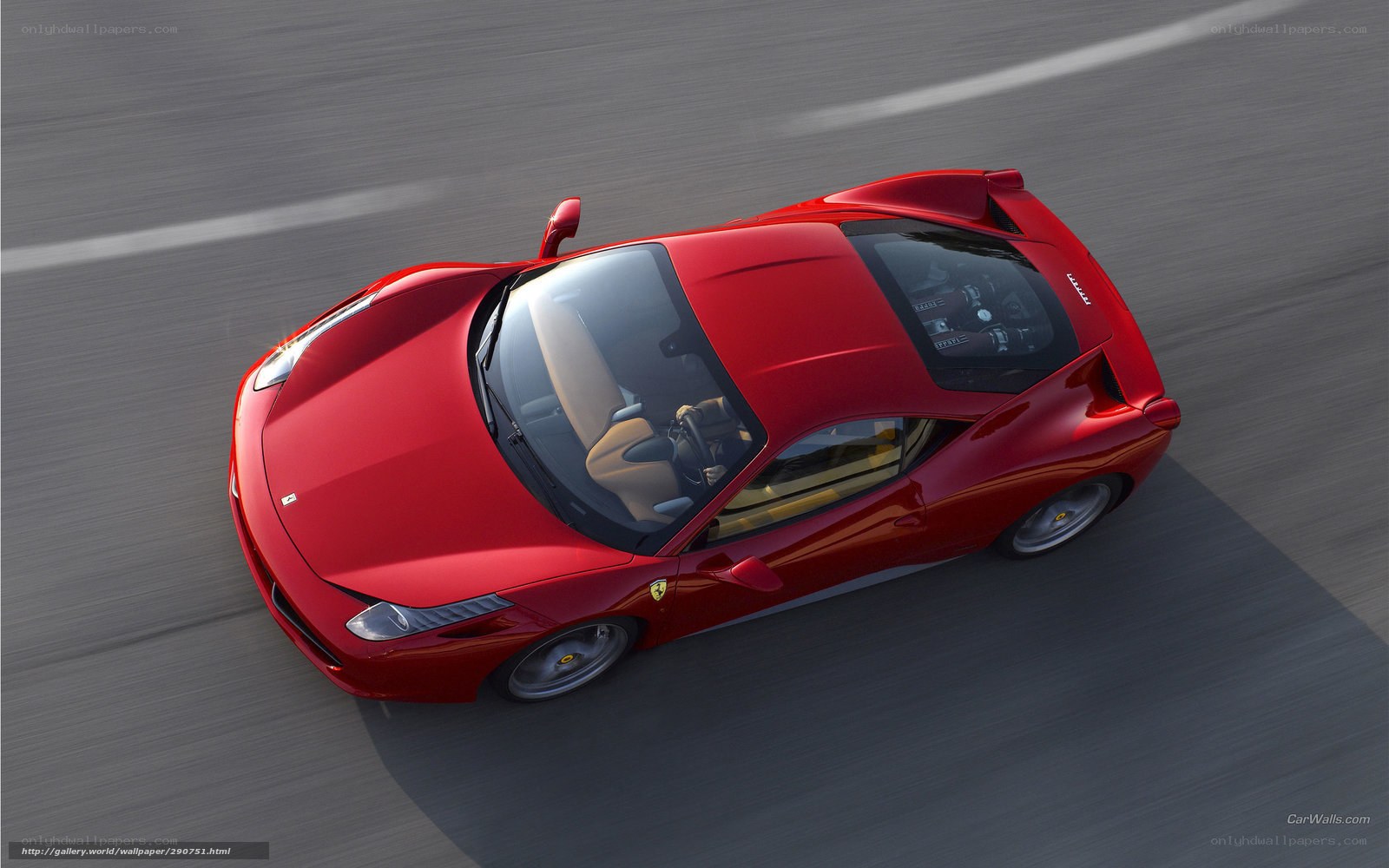 Red Ferrari 458 in motion