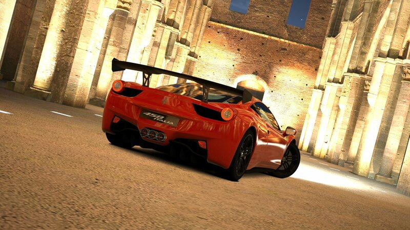 Red Ferrari 458 Italia — Dramatic, Night