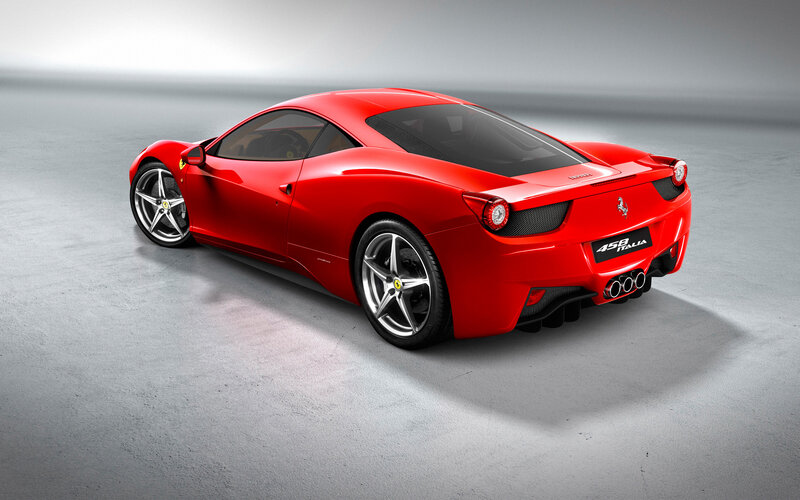 Red Ferrari 458 Italia — Dramatic, Photograph, Car
