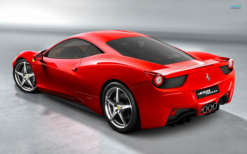 Red Ferrari 458 Italia — Dramatic, Photograph