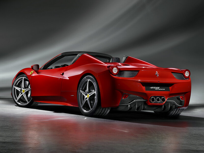Red Ferrari 458 Spider — Dramatic, Photograph, Car