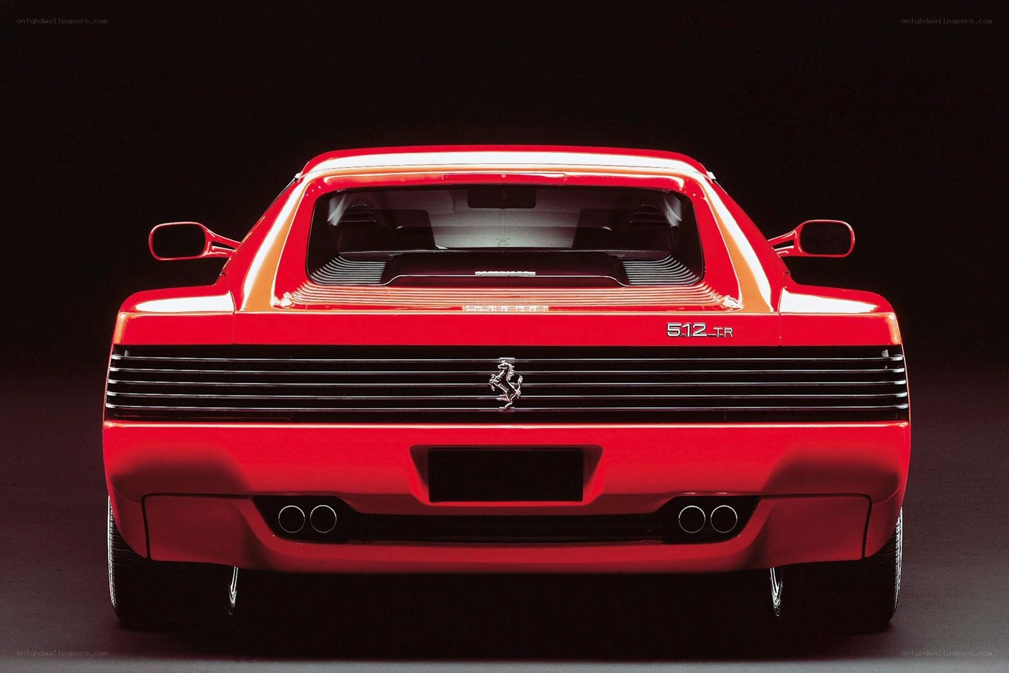 Red Ferrari 512 TR rear view