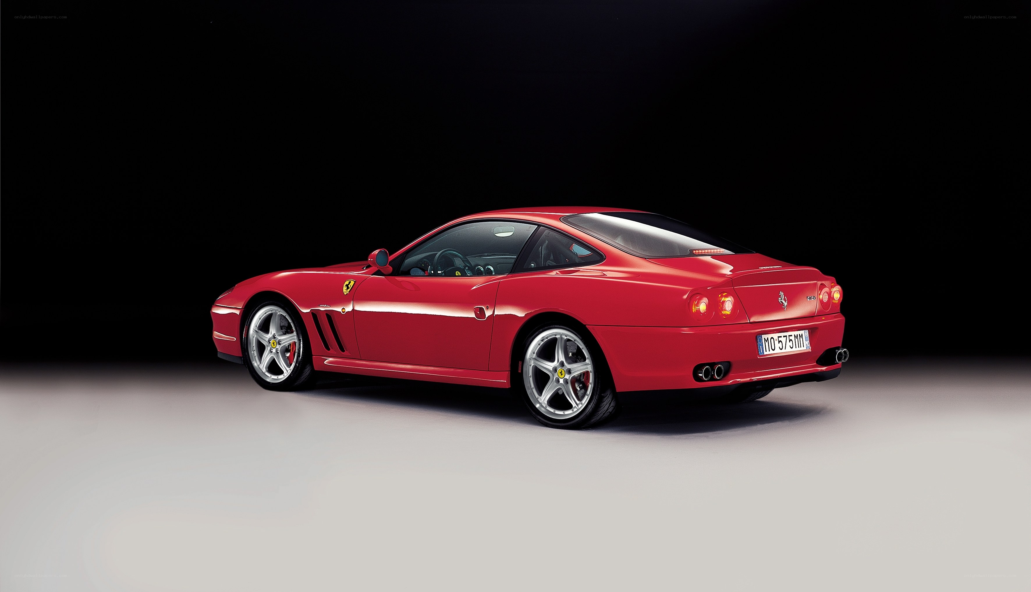 Red Ferrari 575M in studio