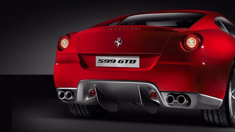 Red Ferrari 599 Gtb — Dramatic, Photograph, Car, Exhaust, Taillights