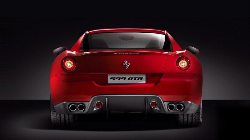 Red Ferrari 599 Gtb — Dramatic, Photograph, Car, Taillights, Exhaust
