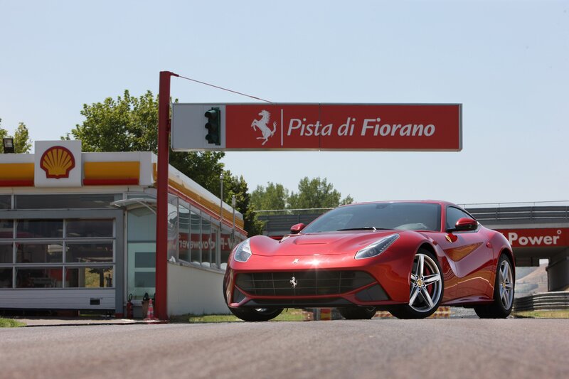 Red Ferrari at Fiorano Circuit