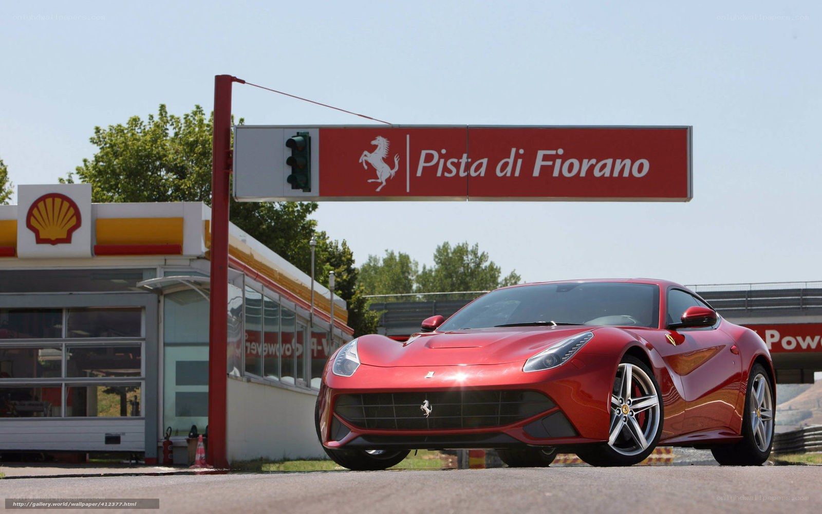 Red Ferrari at Fiorano Circuit