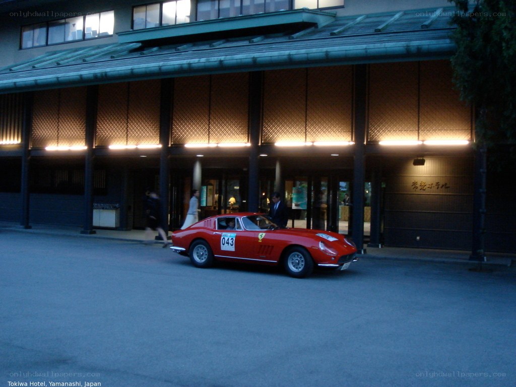 Red Ferrari at Tokiwa Hotel