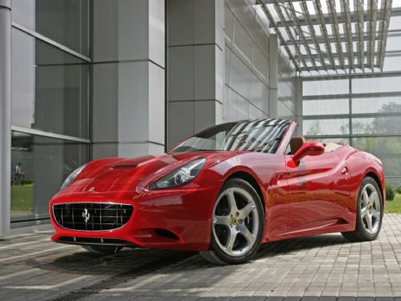 Red Ferrari Cabriolet — Modern