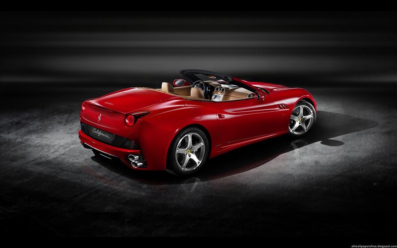 red ferrari california convertible
