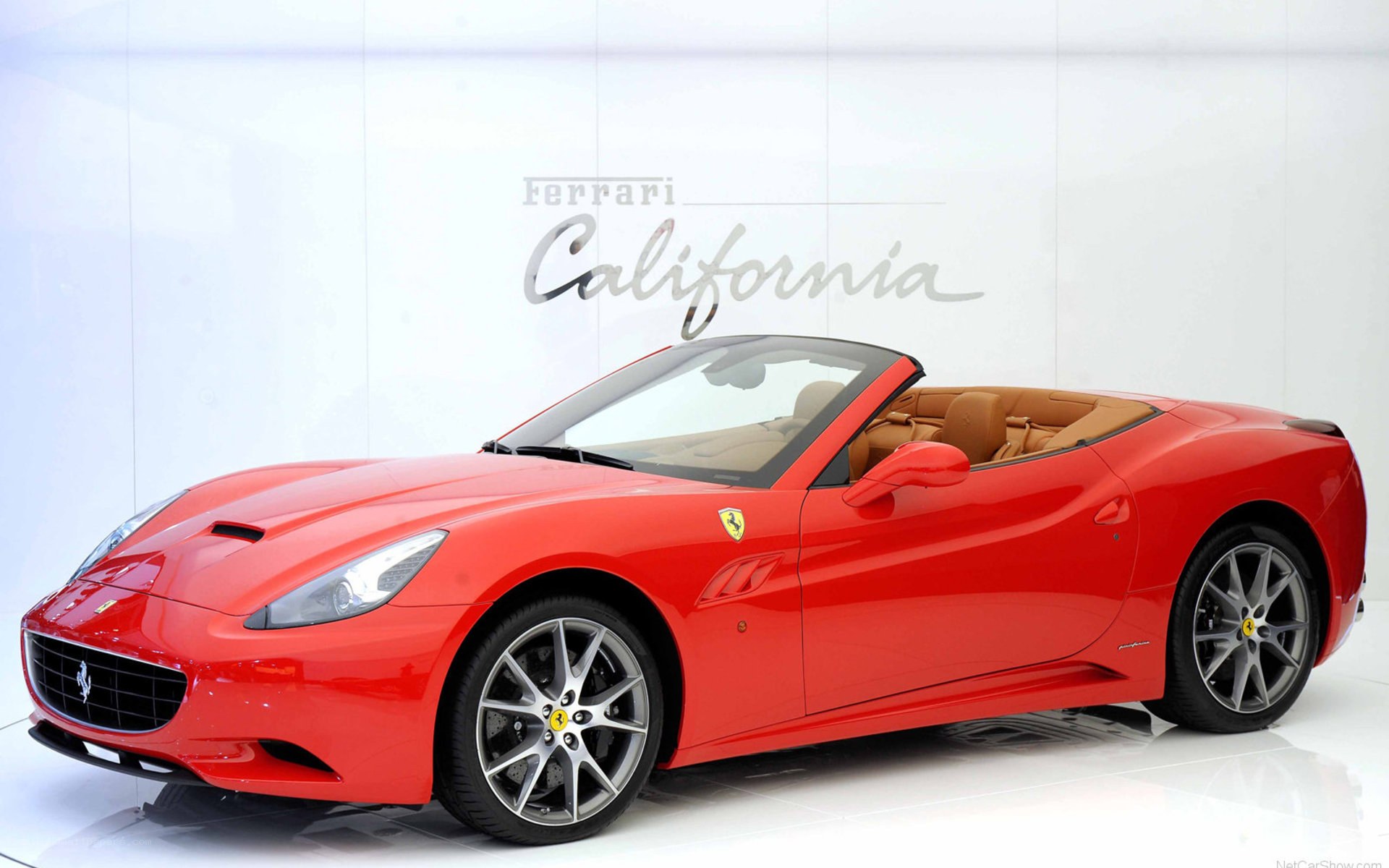 Red Ferrari California convertible