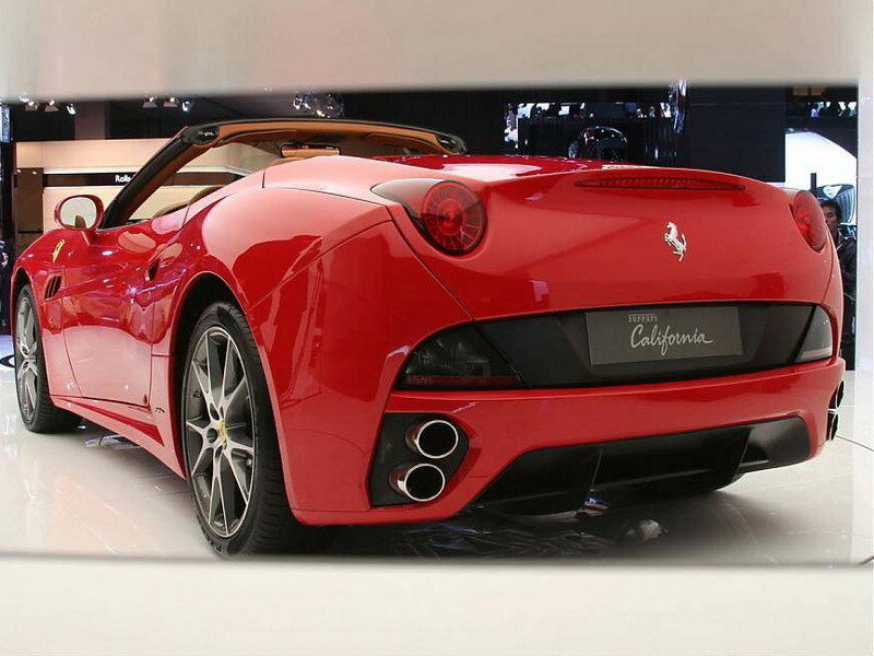 Red Ferrari California convertible