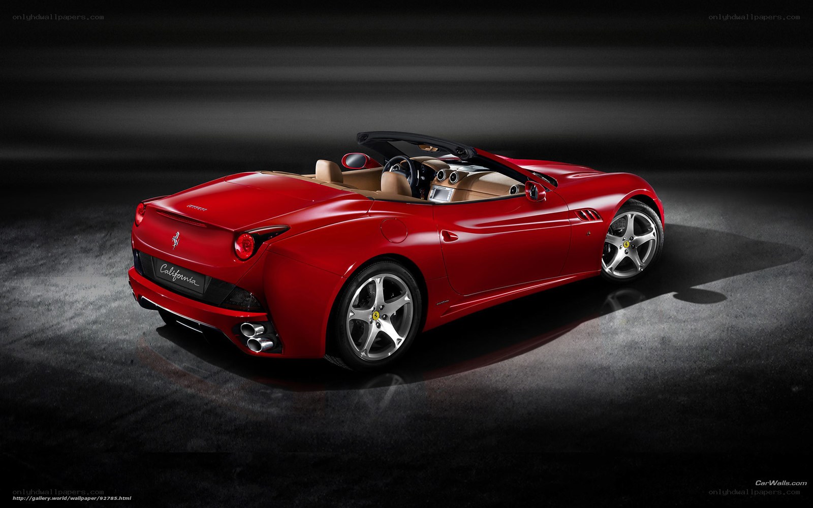 Red Ferrari California convertible
