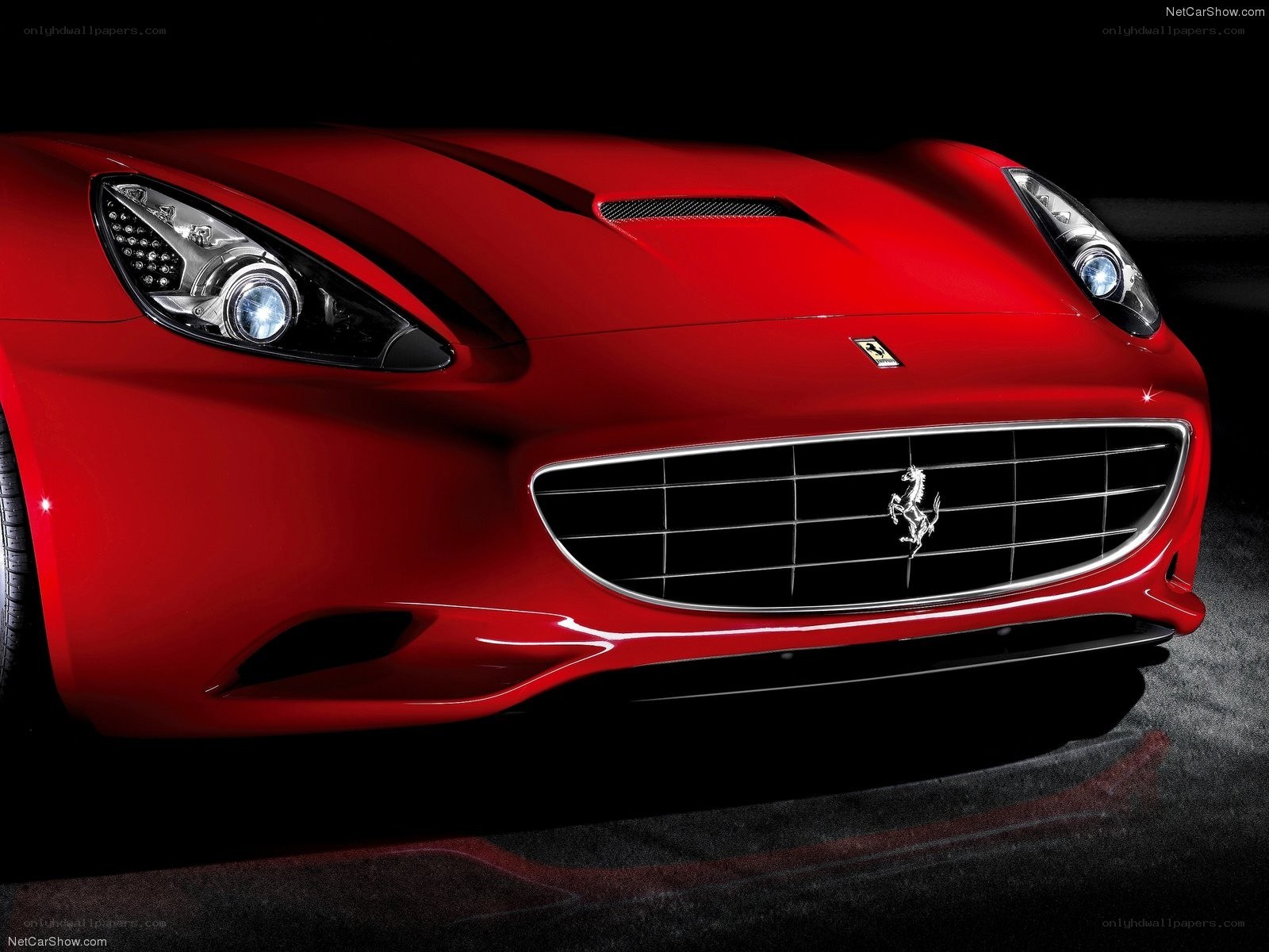 Red Ferrari California front view
