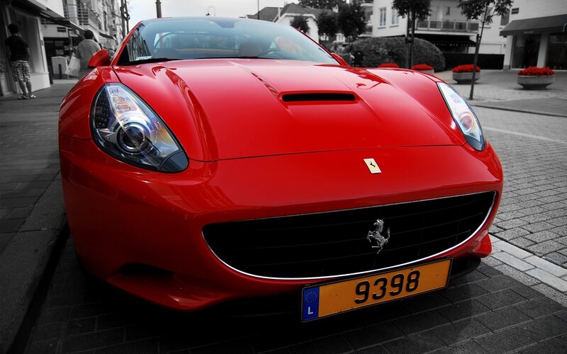 Red Ferrari Car — Calm, Afternoon