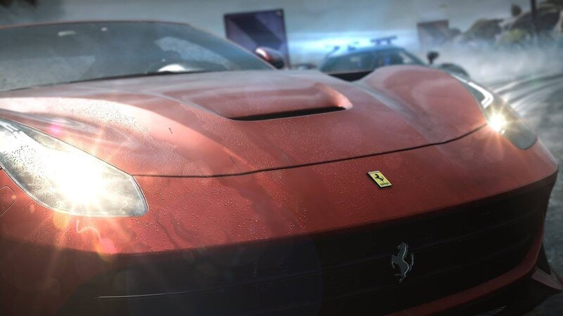 Red Ferrari Car — Dramatic, 3d Render, Headlights