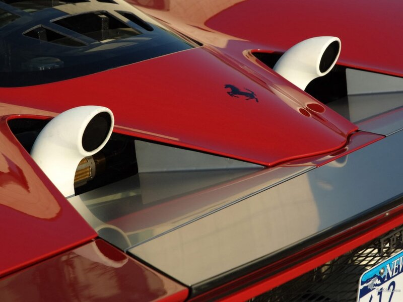 Red Ferrari Car — Dramatic, Afternoon, Photograph