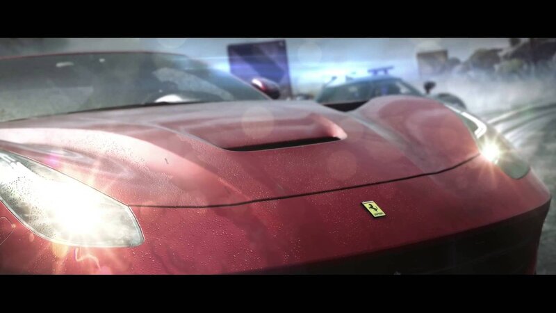 Red Ferrari Car — Dramatic, Digital Art
